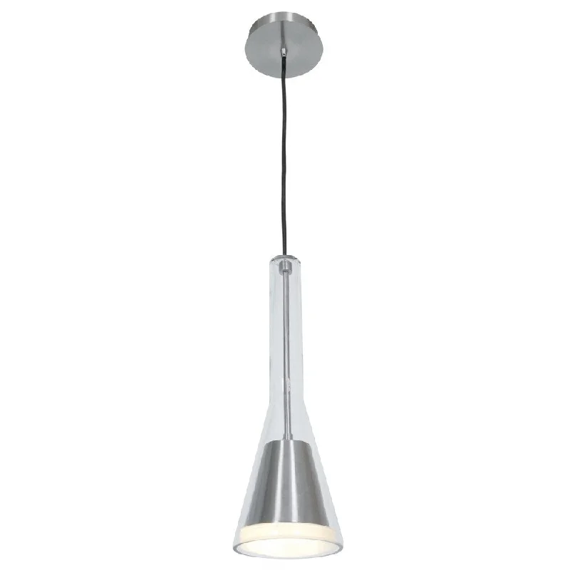 Access Lighting Pure 1-light Brushed Steel Pendant