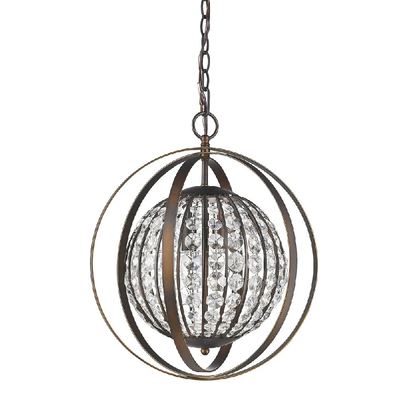 Acclaim Lighting Olivia Indoor 1-Light Oil-Rubbed Bronze Pendant With Crystal