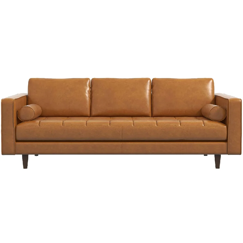 Tessa Tan Leather Sofa