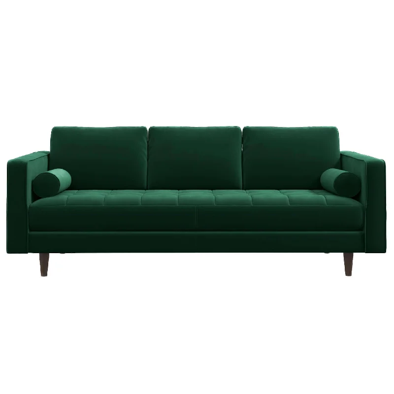 Tessa Dark Green Velvet Sofa