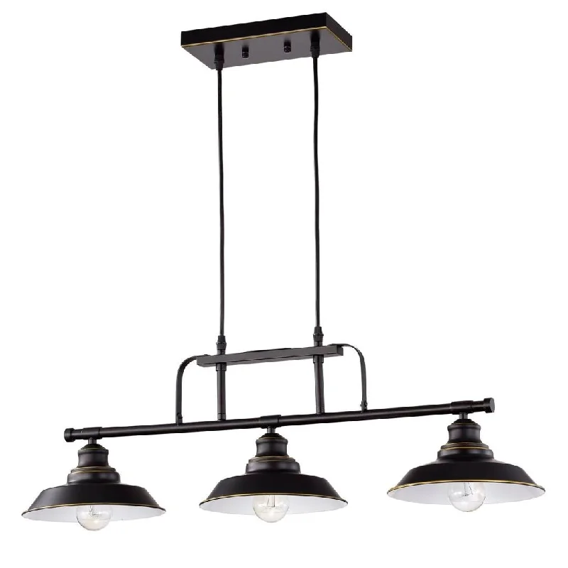 Charleston 3 Light Farmhouse Cord Hanging Kitchen Island Pendant Lighting