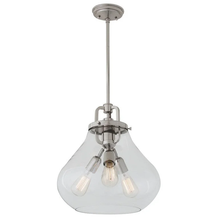 DVI Lighting DVP11120SNCL Three Light Pendant Coronado El Dorado Sati - One Size