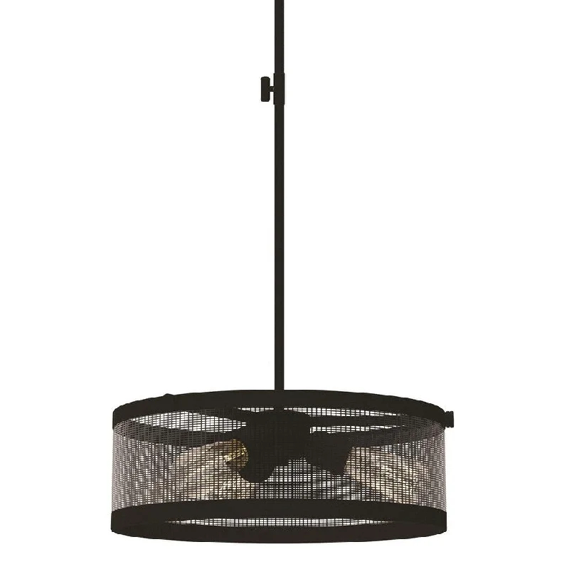 DVI Lighting DVP15720GRN Three Light Pendant Gastown Graphite Net - One Size