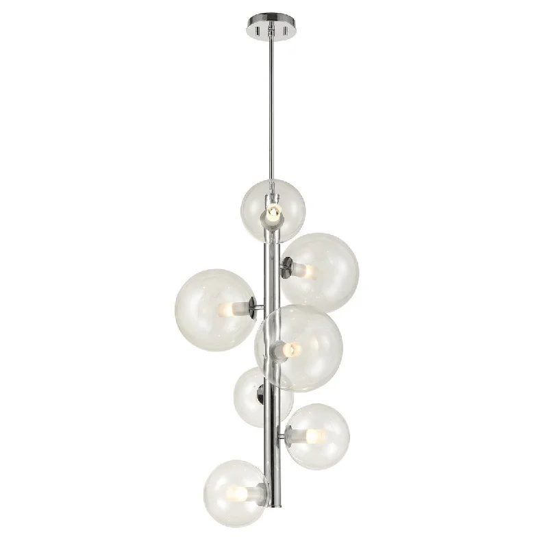 DVI Lighting DVP27049CHCL Seven Light Foyer Pendant Courcelette Chrom - One Size