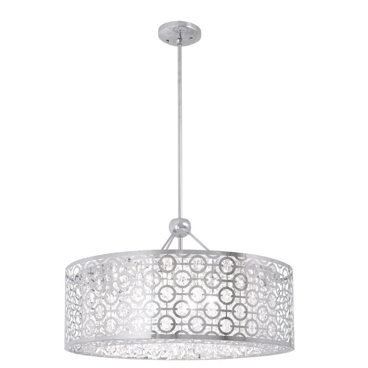 DVI Lighting DVP5830CHCRY Three Light Pendant Eclipse Chrome Crystal - One Size