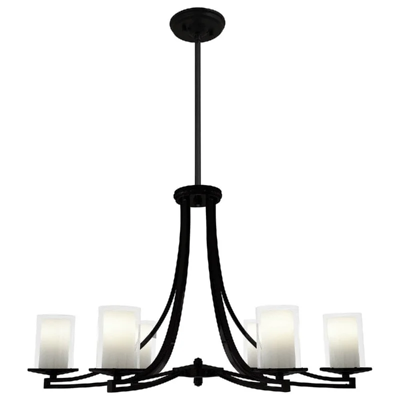 DVI Lighting DVP9036GROP Six Light Linear Pendant Essex Graphite - One Size