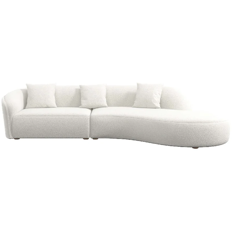 Elijah Ivory Boucle Curvy Sectional