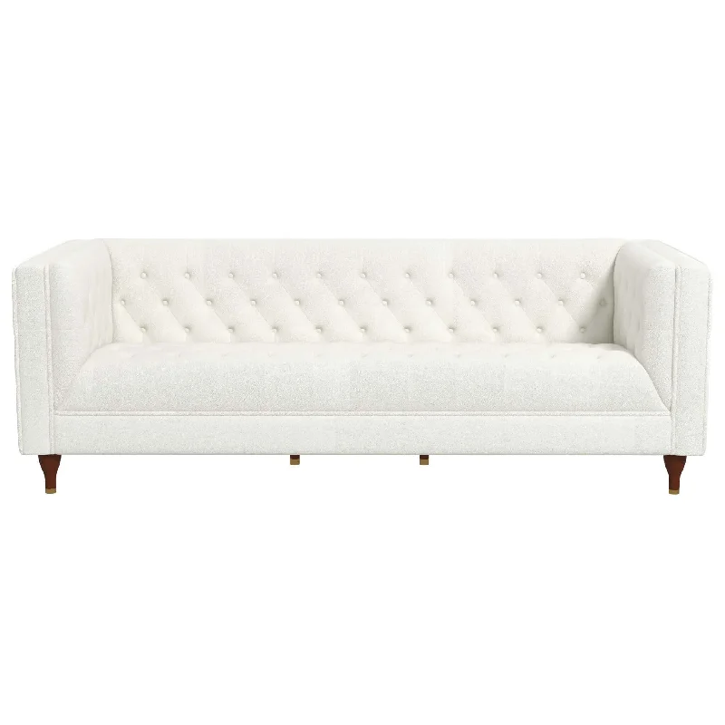 Houston Beige Boucle Luxury Chesterfield Sofa