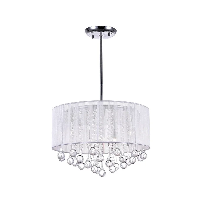 Giuseppe Lighting 5006P18CR(W) Six Light Chandelier Water Drop Chrome - Exact Size