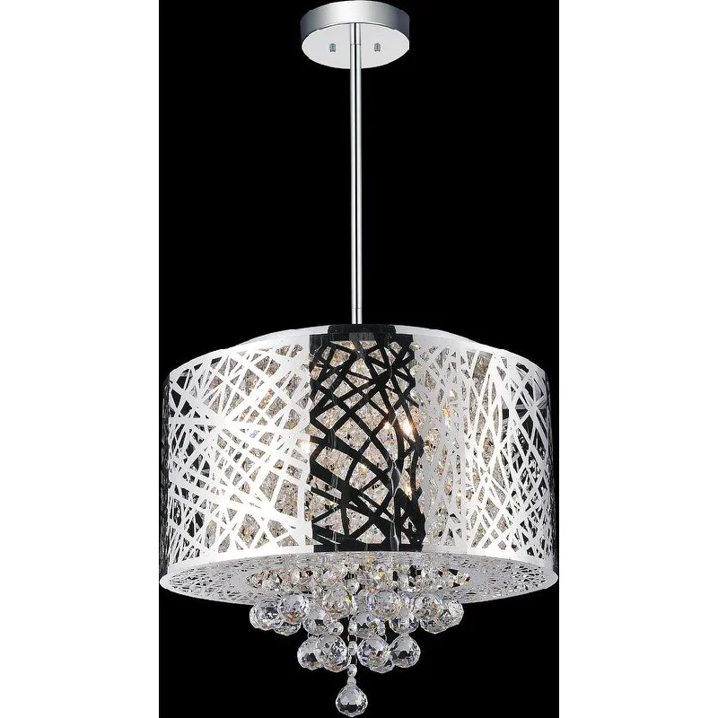 Giuseppe Lighting 5008P16STR Six Light Chandelier Eternity Chrome - Exact Size