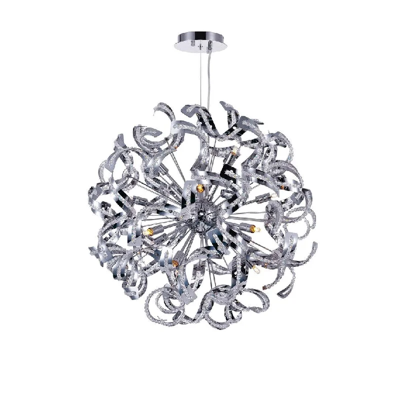 Giuseppe Lighting 5067P22C 14 Light Chandelier Swivel Chrome - Exact Size