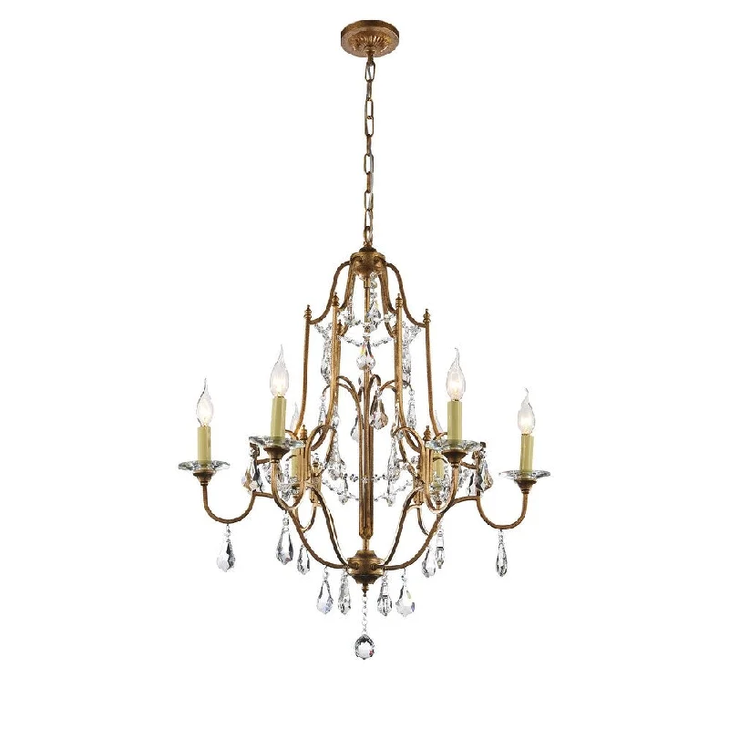 Giuseppe Lighting 9836P286125 Six Light Chandelier Electra Oxidized B - Exact Size