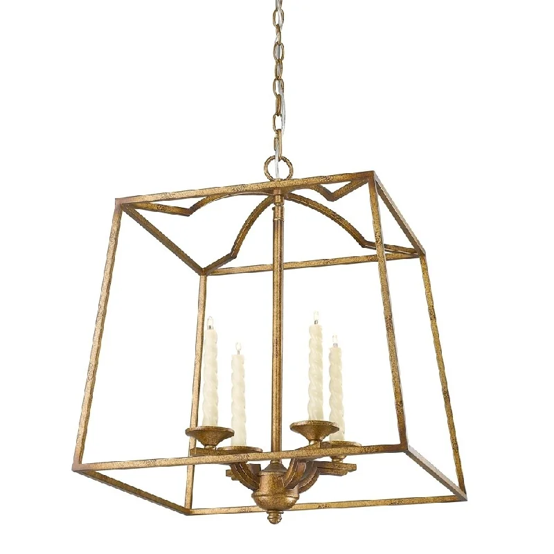 Golden Lighting Athena Grecian Gold Steel 4-light Pendant