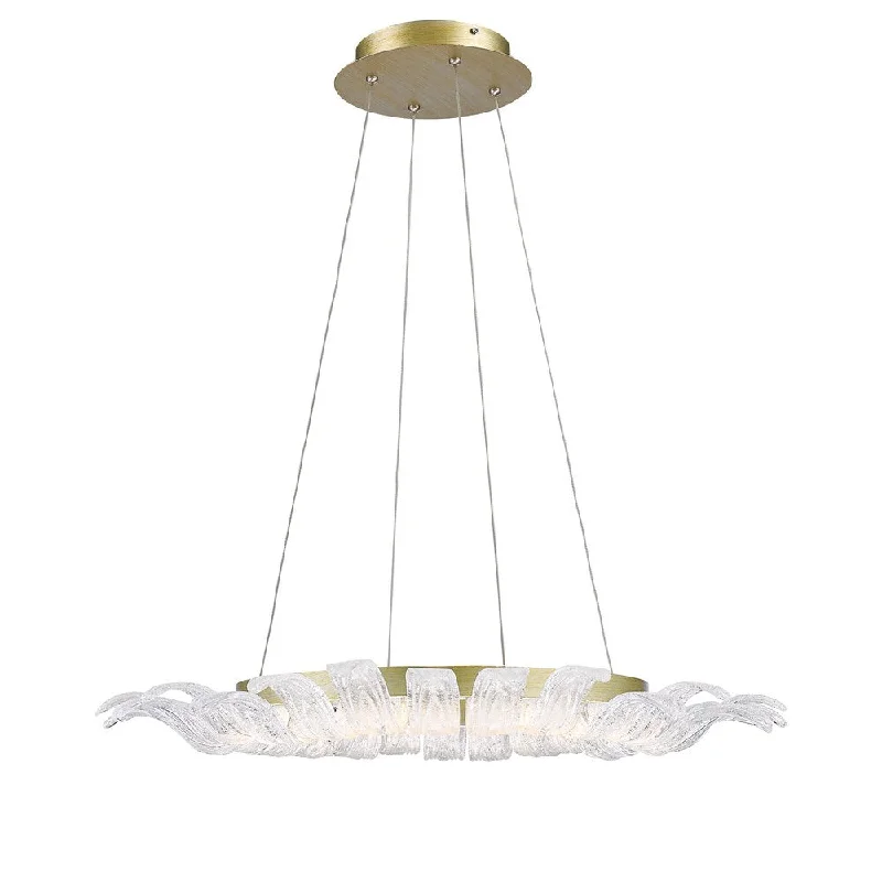 Golden Lighting Iberlamp Halo #C350-S-WG Small LED Pendant Light