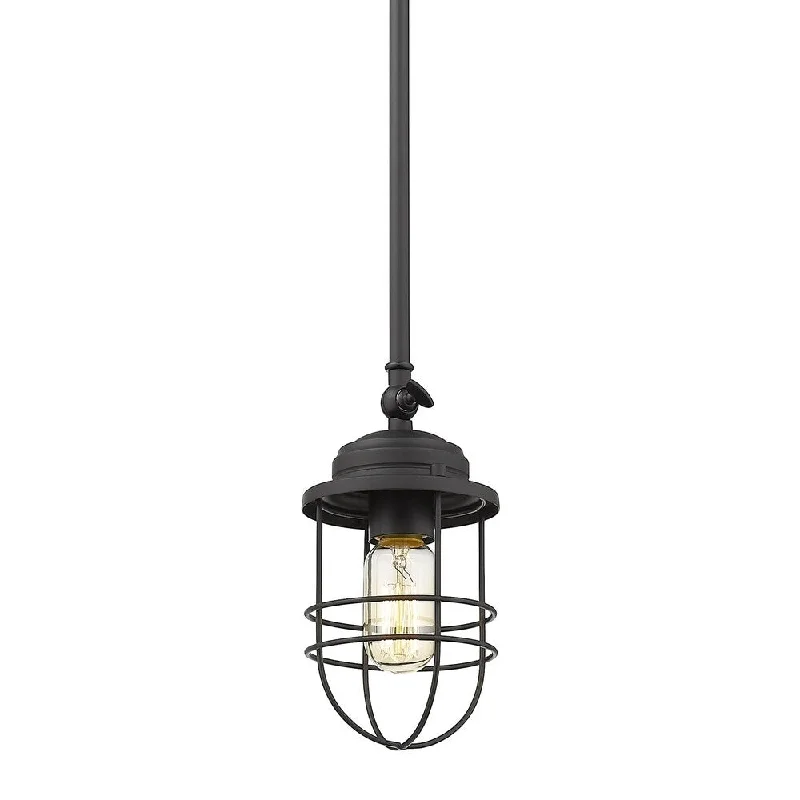 Golden Lighting Seaport Black Mini Pendant Light