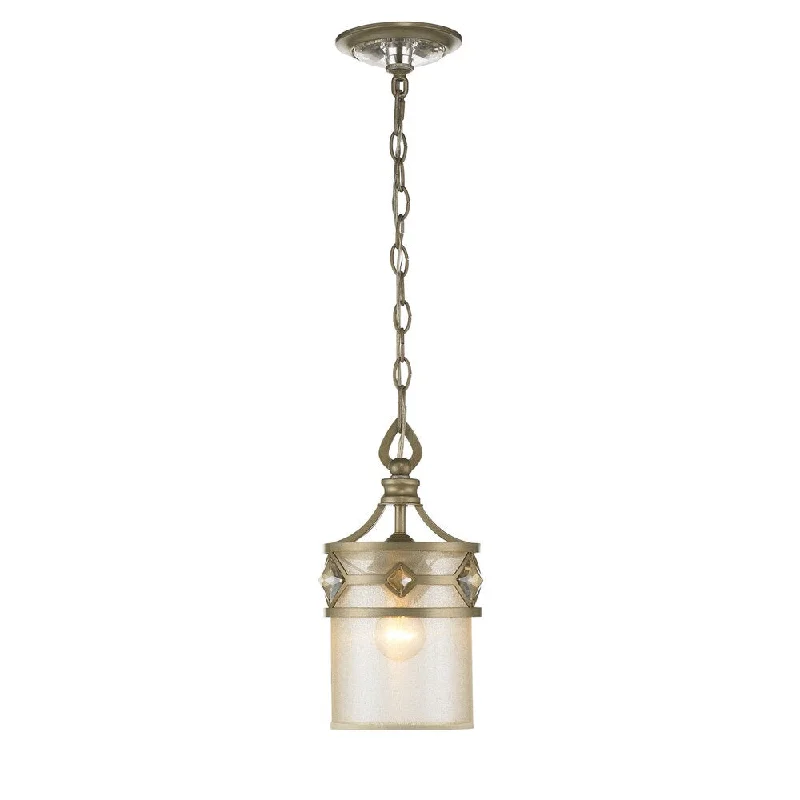 Golden Lighting's #6390-M1L WG Coronada Mini Pendant