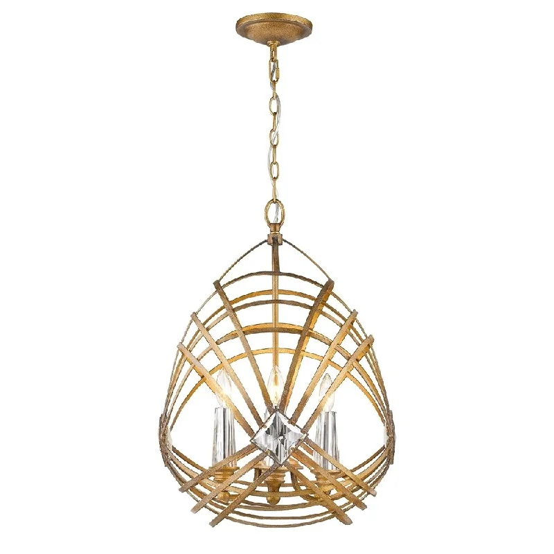 Golden Lighting's Signet 4 Light Pendant #5717-4P RGD