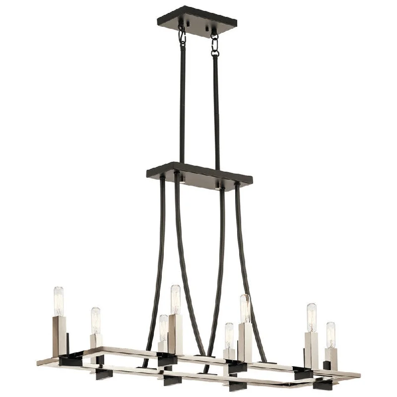 Kichler Lighting Bensimone Collection 8-light Black Linear Chandelier