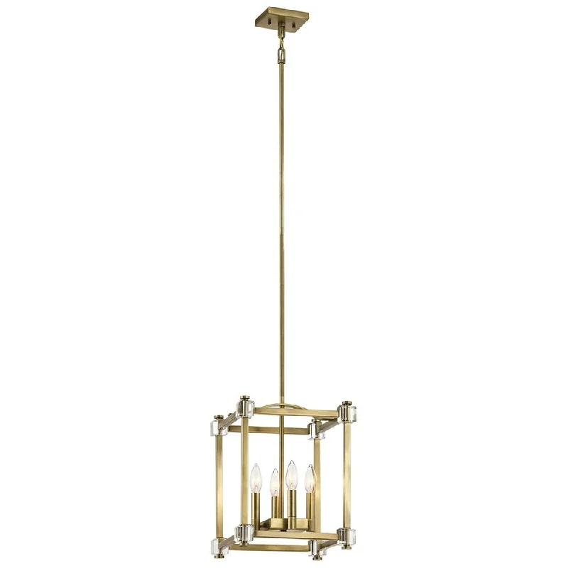 Kichler Lighting Cayden Collection 4-light Natural Brass Foyer Pendant - natural brass