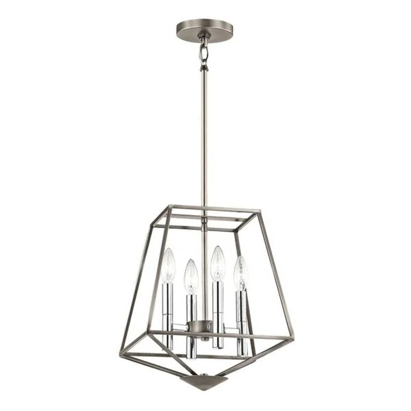 Kichler Lighting Geometric Collection 4-light Classic Pewter Foyer Pendant