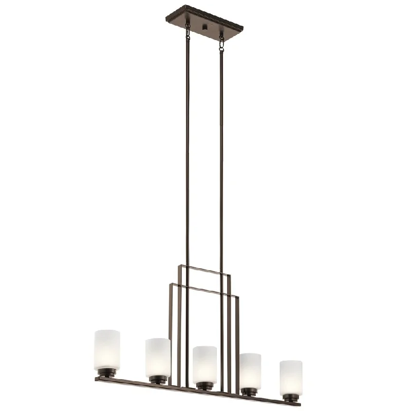 Kichler Lighting Harvey Collection 5-light Mission Bronze Halogen Linear Chandelier