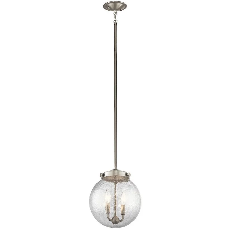 Kichler Lighting Holbrook Collection 2-light Brushed Nickel Mini Pendant