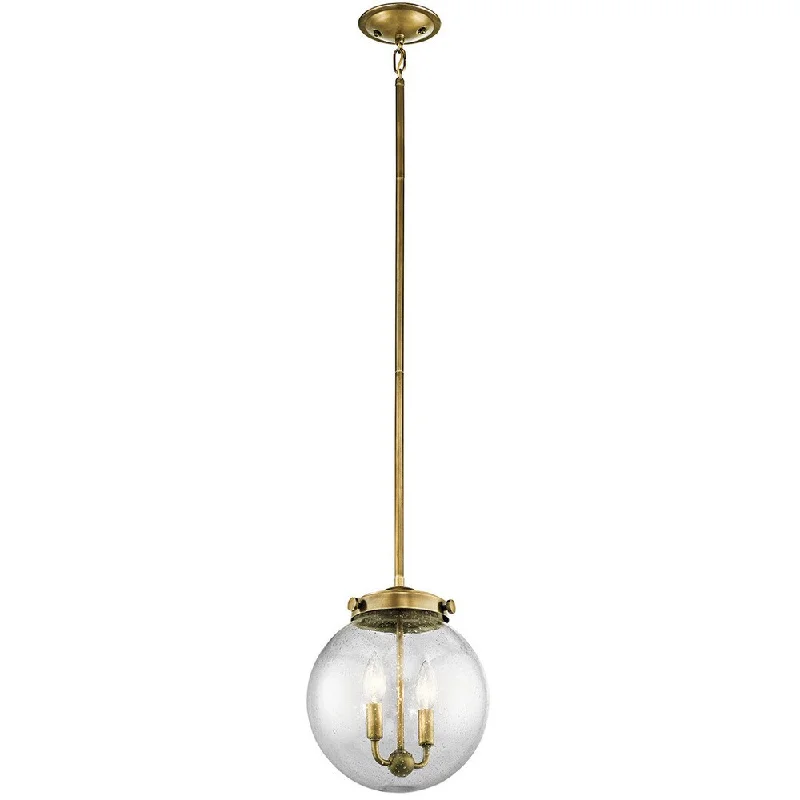 Kichler Lighting Holbrook Collection 2-light Natural Brass Mini Pendant