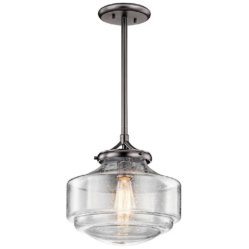 Kichler Lighting Keller Collection 1-light Shadow Nickel Pendant - olde bronze