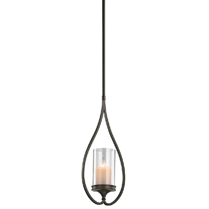 Kichler Lighting Lara Collection 1-light Shadow Bronze Mini Pendant