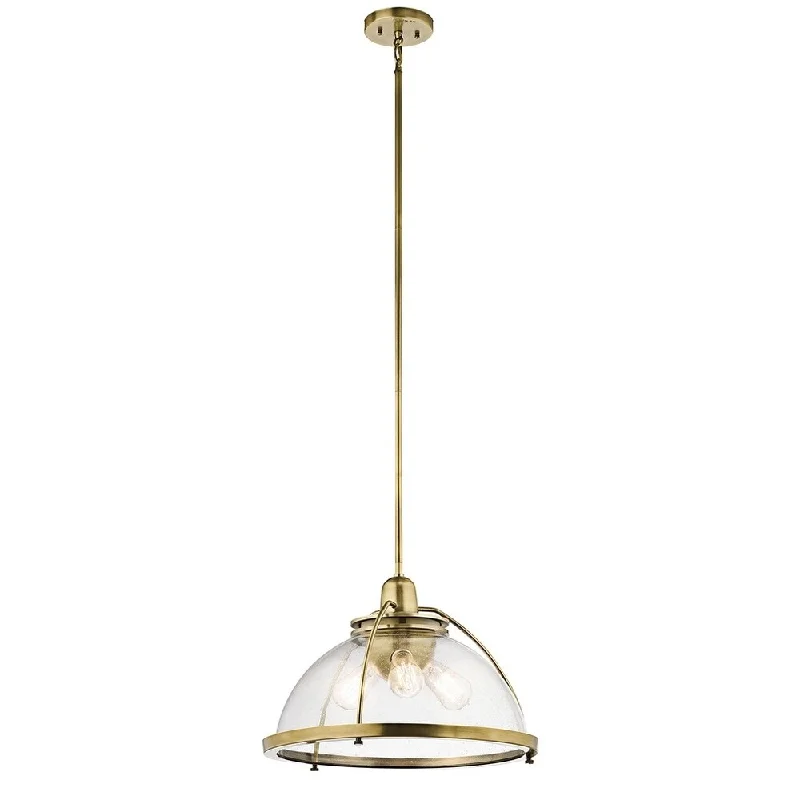 Kichler Lighting Silberne Collection 3-light Natural Brass Pendant