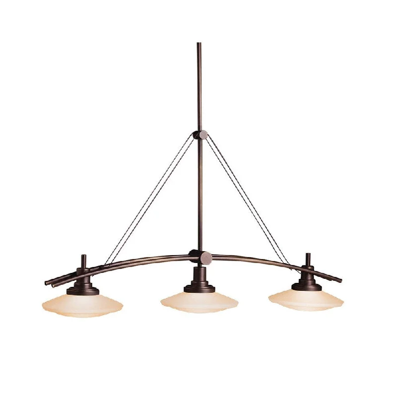 Kichler Lighting Structures Collection 3-light Olde Bronze Linear Halogen Chandelier