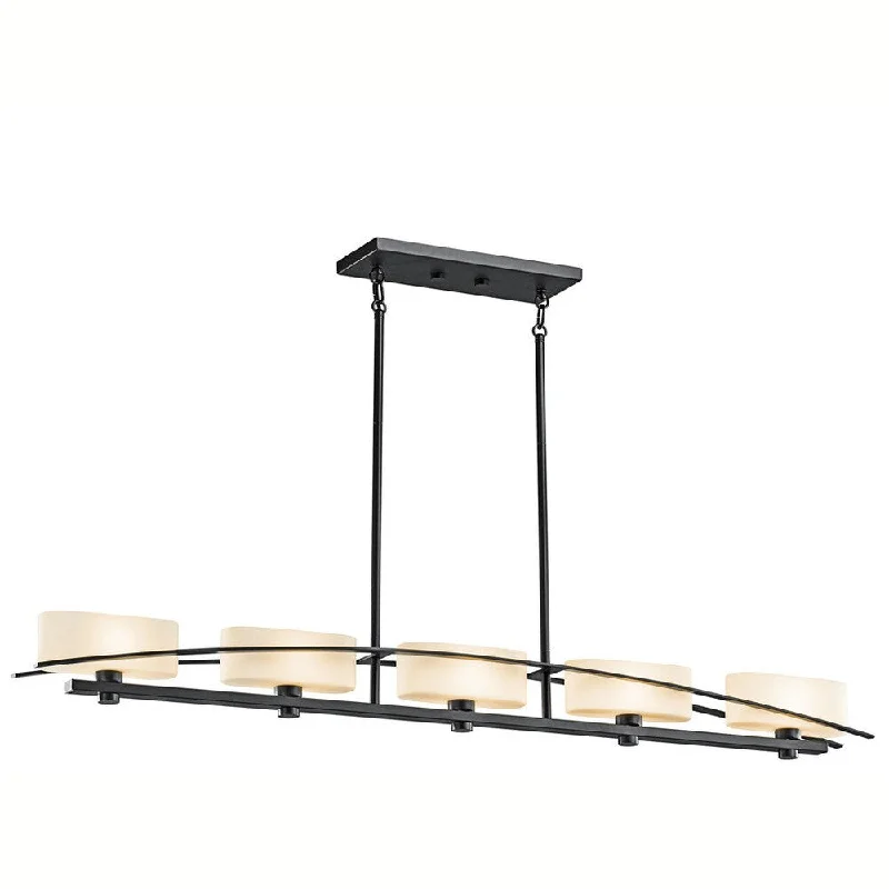 Kichler Lighting Suspension Collection 5-light Black Linear Chandelier