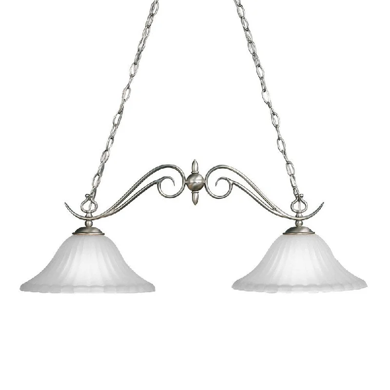 Kichler Lighting Willowmore Collection 2-light Brushed Nickel Island Chandelier