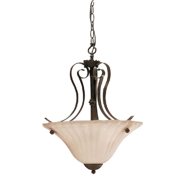 Kichler Lighting Willowmore Collection 2-light Tannery Bronze Inverted Pendant - tannery bronze