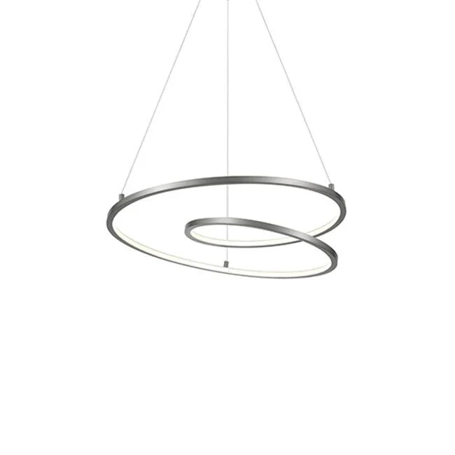 Kuzco Lighting PD11119AS LED Pendant Twist Antique Silver - Exact Size