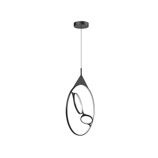 Kuzco Lighting PD84324BK LED Pendant Serif Black - Exact Size