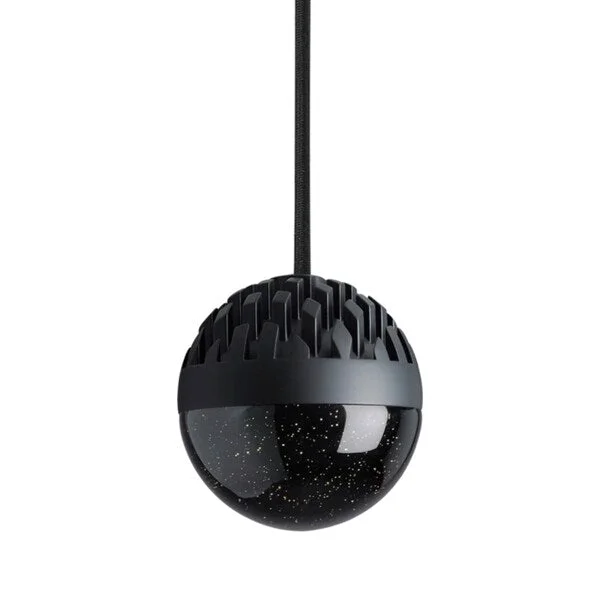 LBL Sphere 1 Light Rubberized Black and Cast Smoke Line-Voltage Pendants