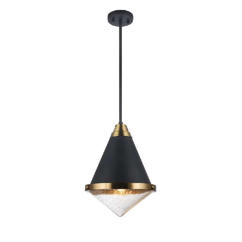 Madison Lighting One Light Pendant Lloyd Matte Black - Exact Size