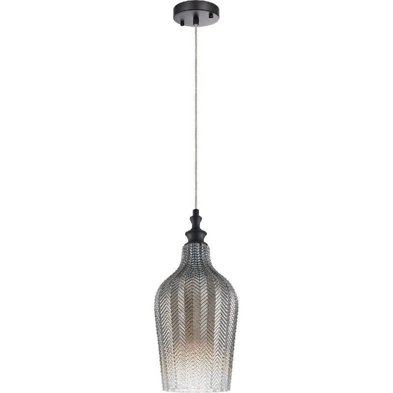 Madison Lighting One Light Pendant Renity Smoke - Exact Size