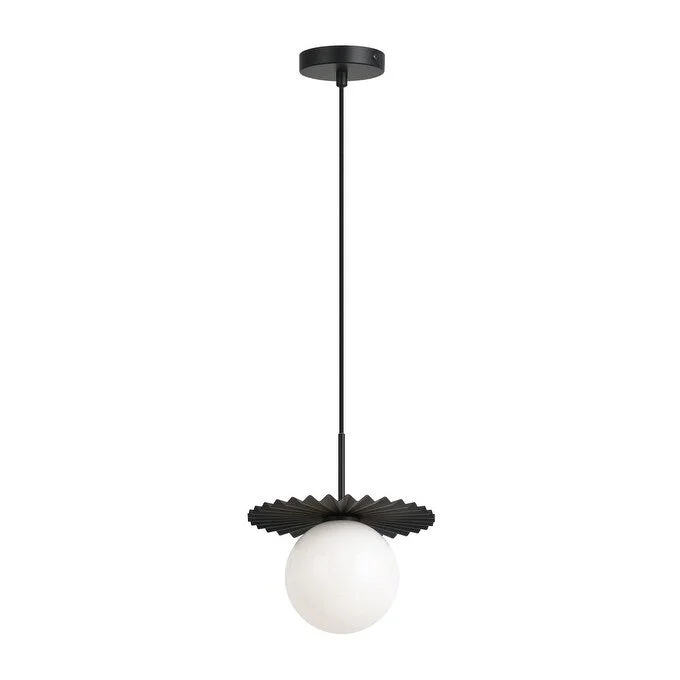 Madison Lighting Pendant Modern Ruff Black - Exact Size