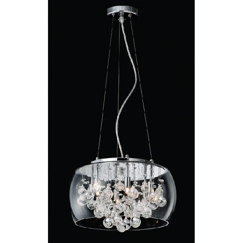 Madison Lighting Six Light Pendant GlassEncased Bubble Droplet - Exact Size