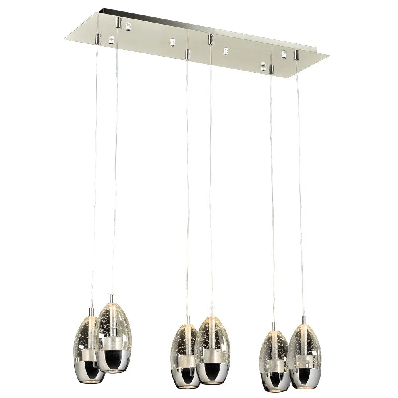 PLC Lighting Modo Chrome Metal Pendant Light