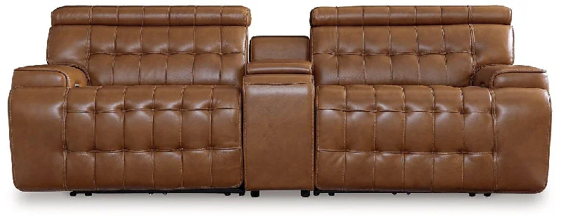 Temmpton Power Reclining Sectional Loveseat with Console