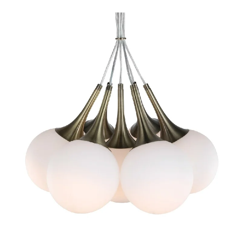 Woodbridge Lighting 19227CBR-C00811 Alicia 7-Light Tight Pendant Cluster