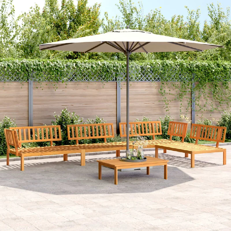 5 Piece Patio Pallet Sofa Set Solid Wood Acacia