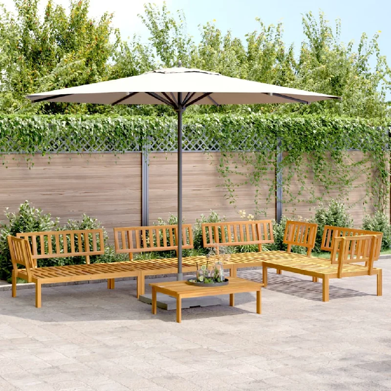 5 Piece Patio Pallet Sofa Set Solid Wood Acacia