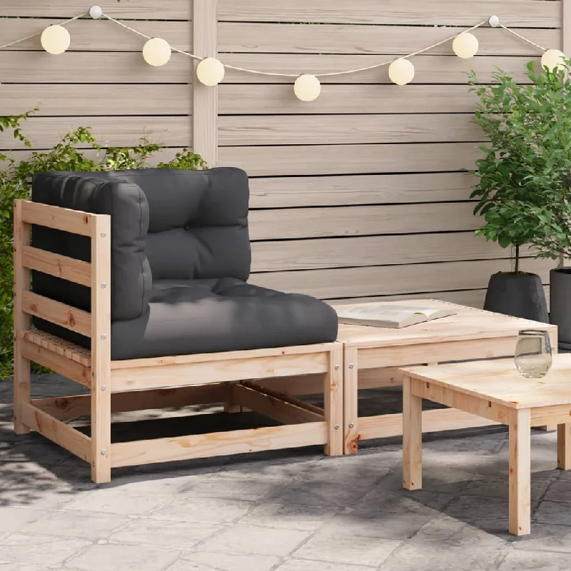 Patio Sofa Corner with Cushions and Footstool