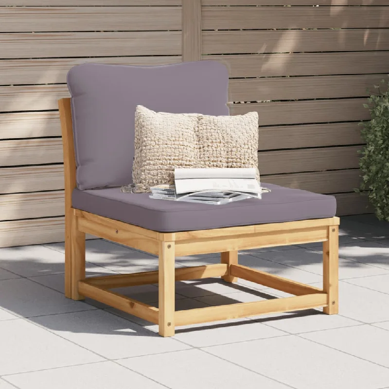 Patio Sofa with Cushions Solid Wood Acacia