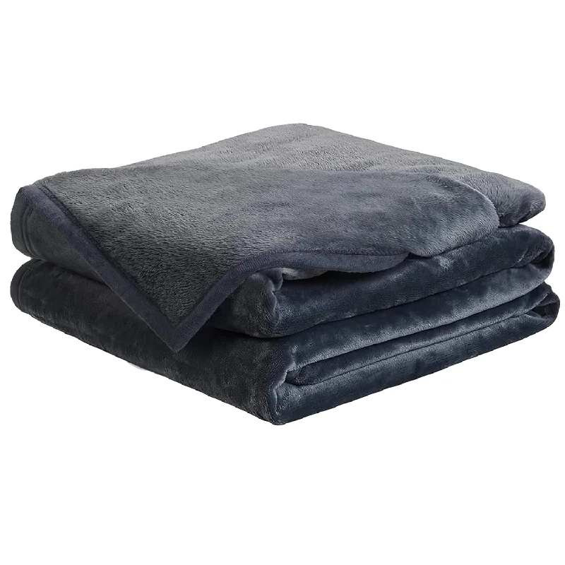 Soft King Size Blanket Winter Warm Microplush Lightweight Thermal Fleece Blankets For Couch Bed Sofa,90X108 Inches,Dark Grey