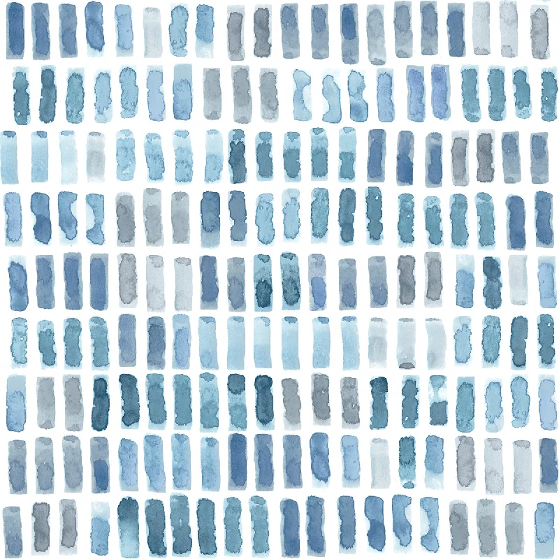 Brynne Indigo Watercolor Wallpaper from the Scott Living II Collection